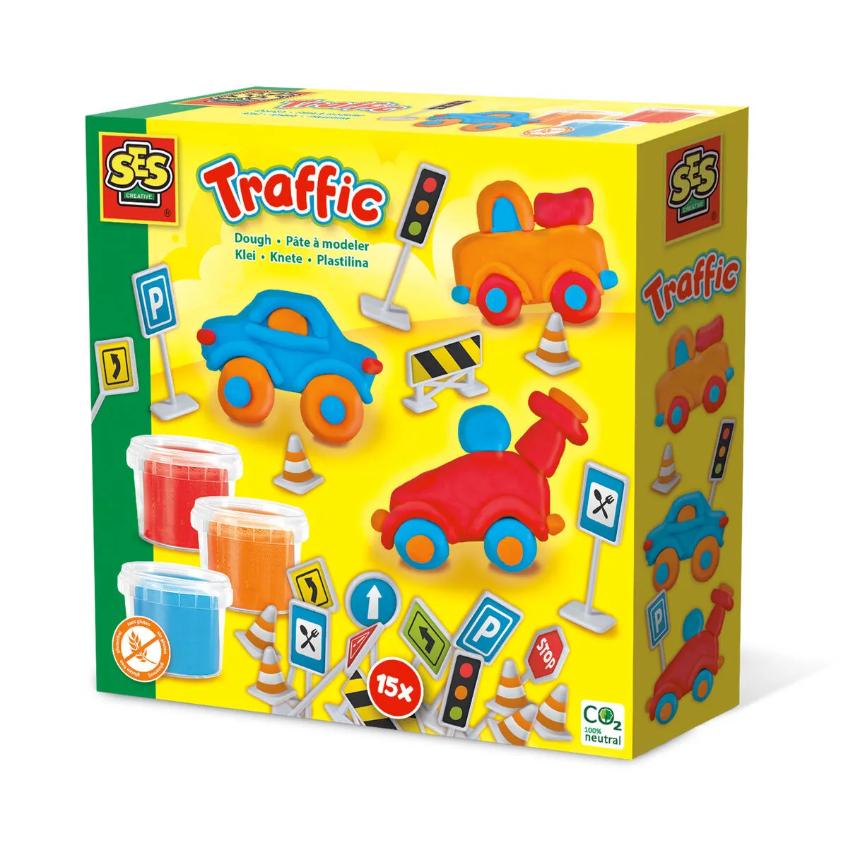 Set di Plastilina SES Creative Traffic Senza Glutine