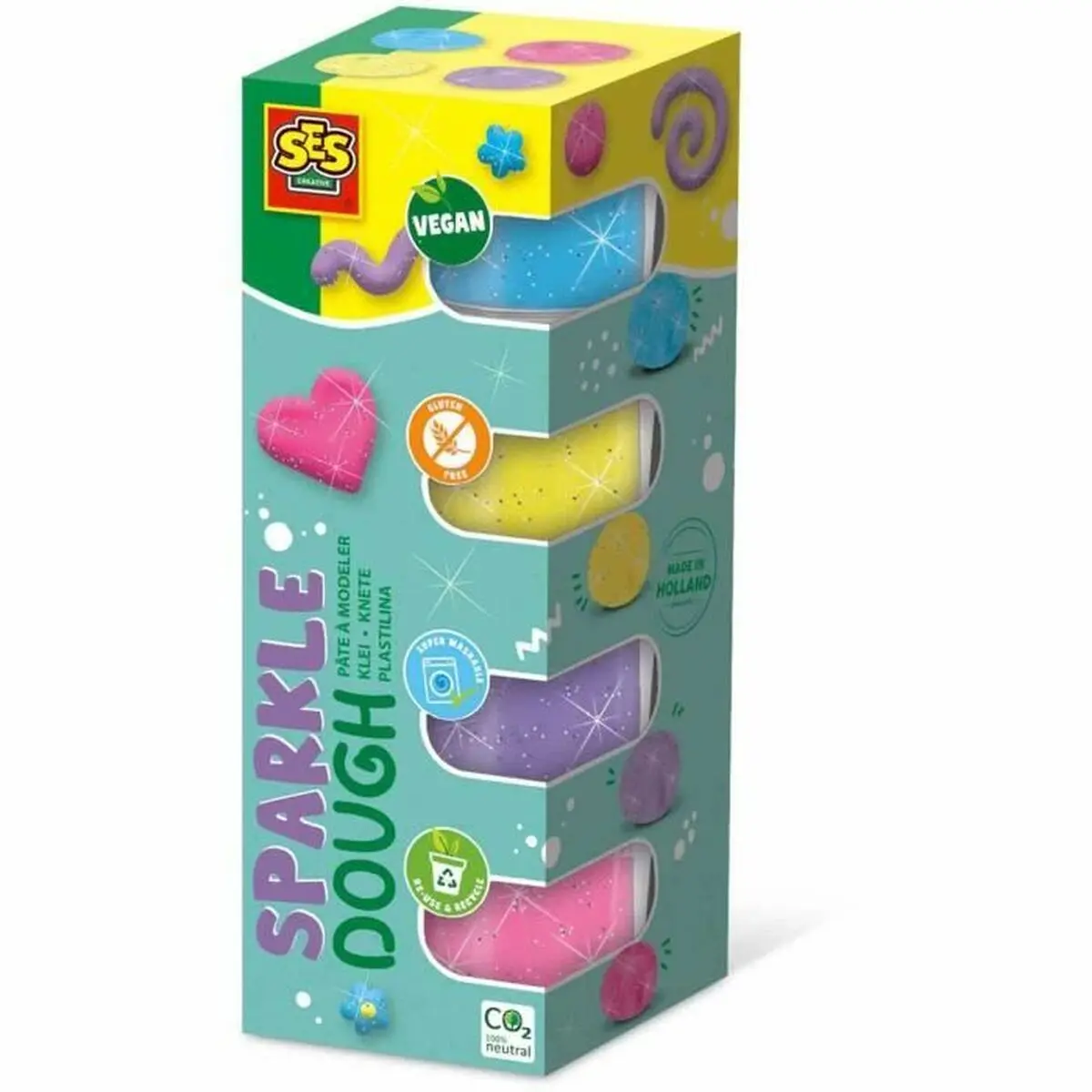 Set di Plastilina SES Creative (4 Pezzi)