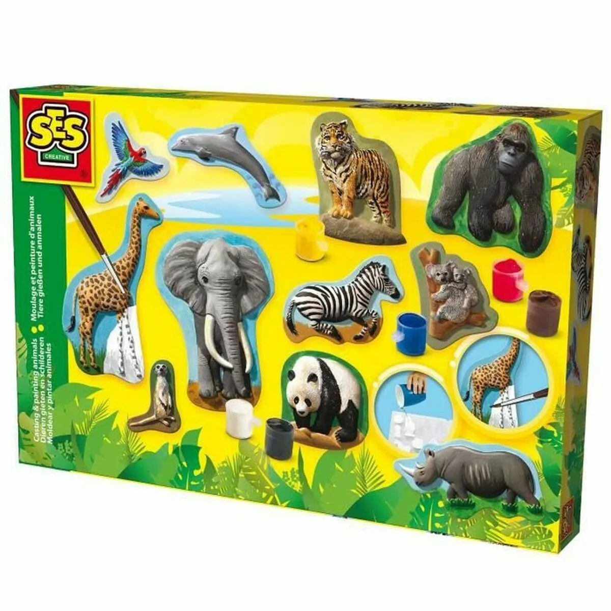 Set di Plastilina SES Creative Molding and Painting - Animals