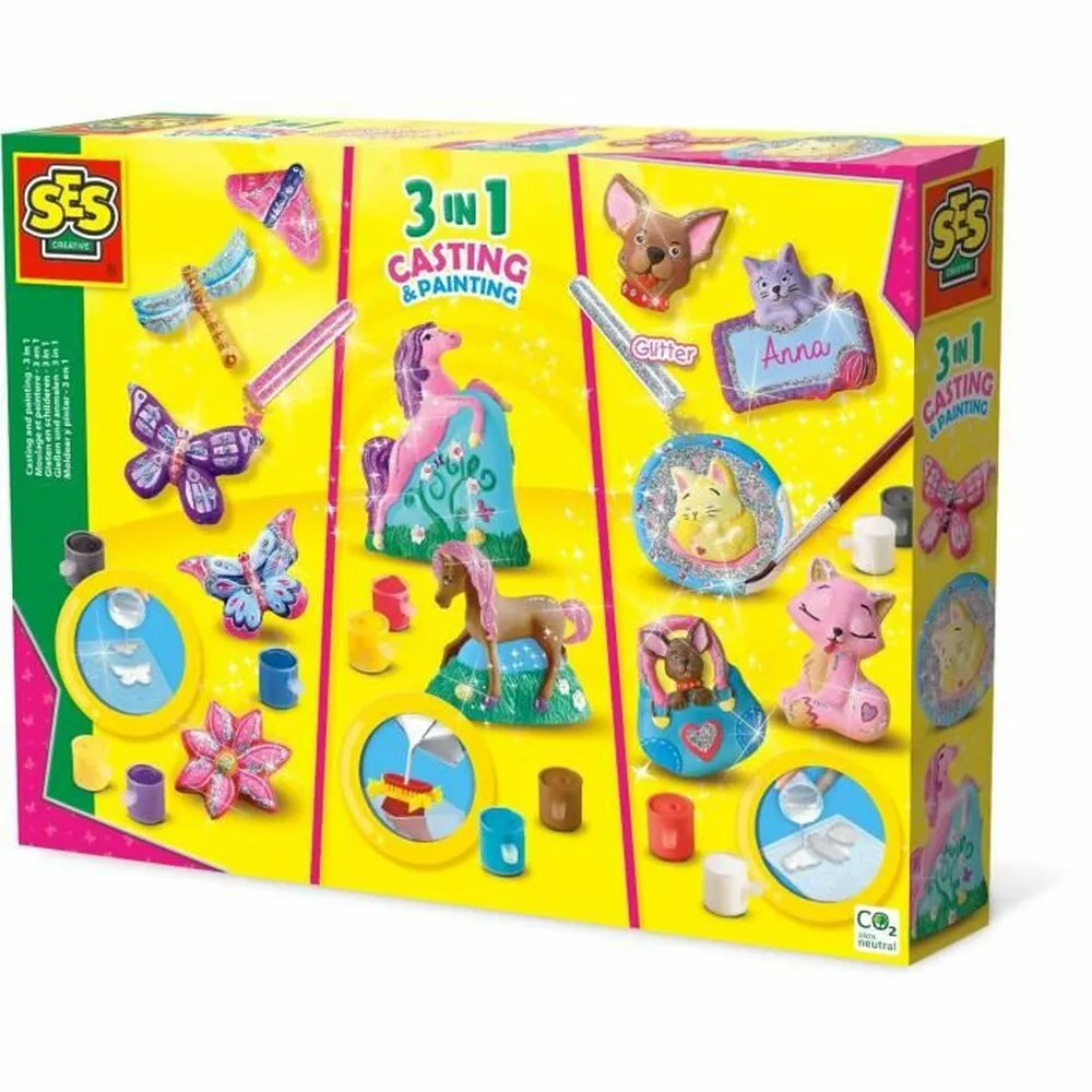 Set di Pasta Modellabile SES Creative Molding and painting - 3 in 1