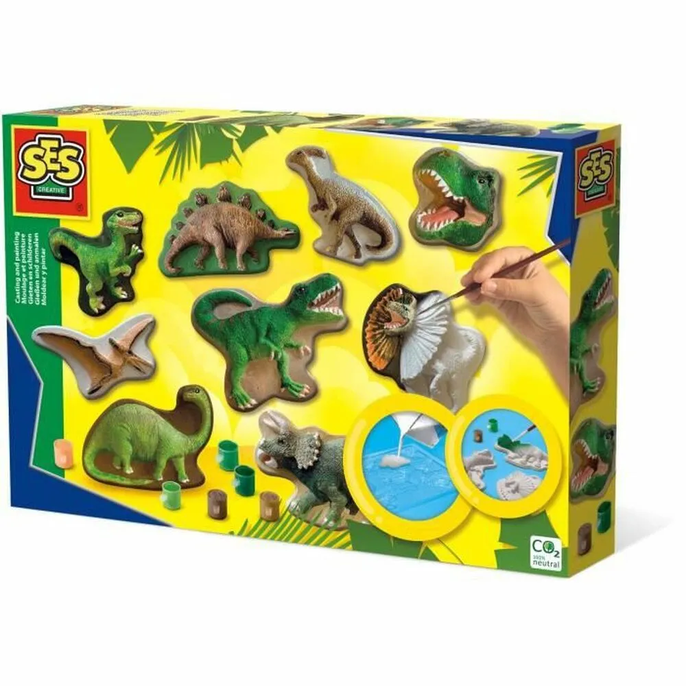 Set di Pasta Modellabile SES Creative Molding and painting - The world of dinosaurs