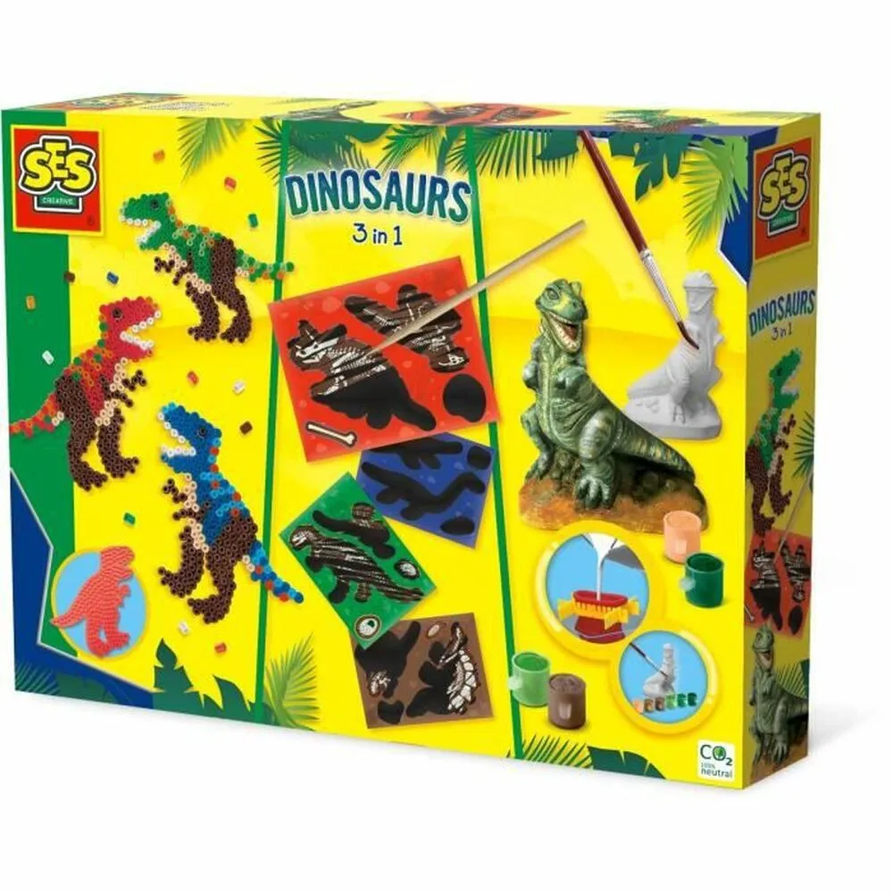 Gioco Fai-da-te SES Creative Dinosaurs 3 in 1