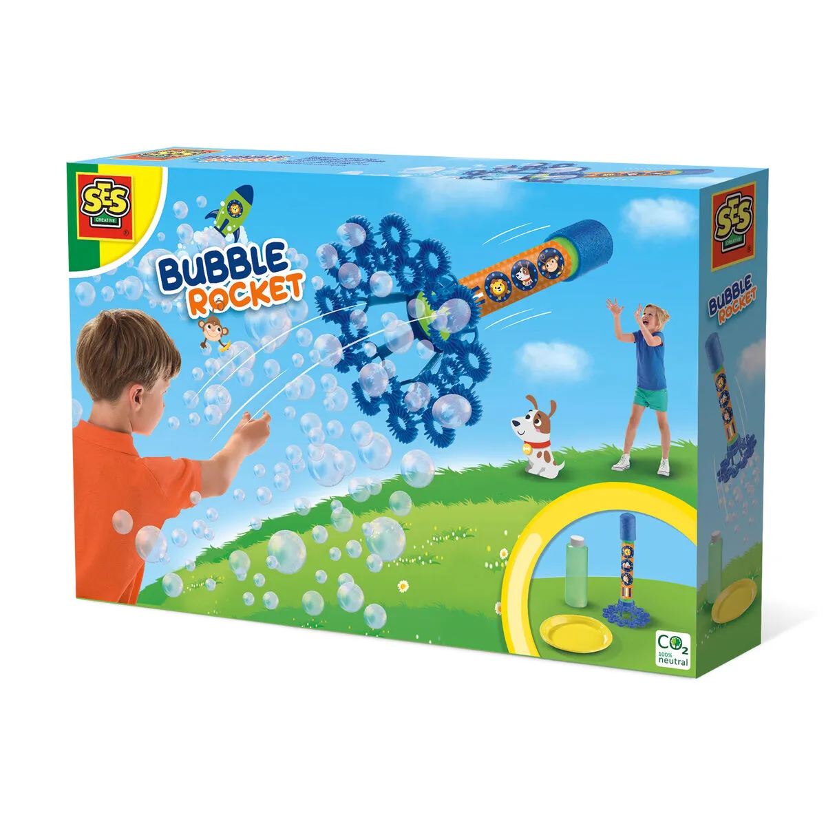 Gioco di Bolle di Sapone SES Creative Rocket and trained of bubbles (FR)