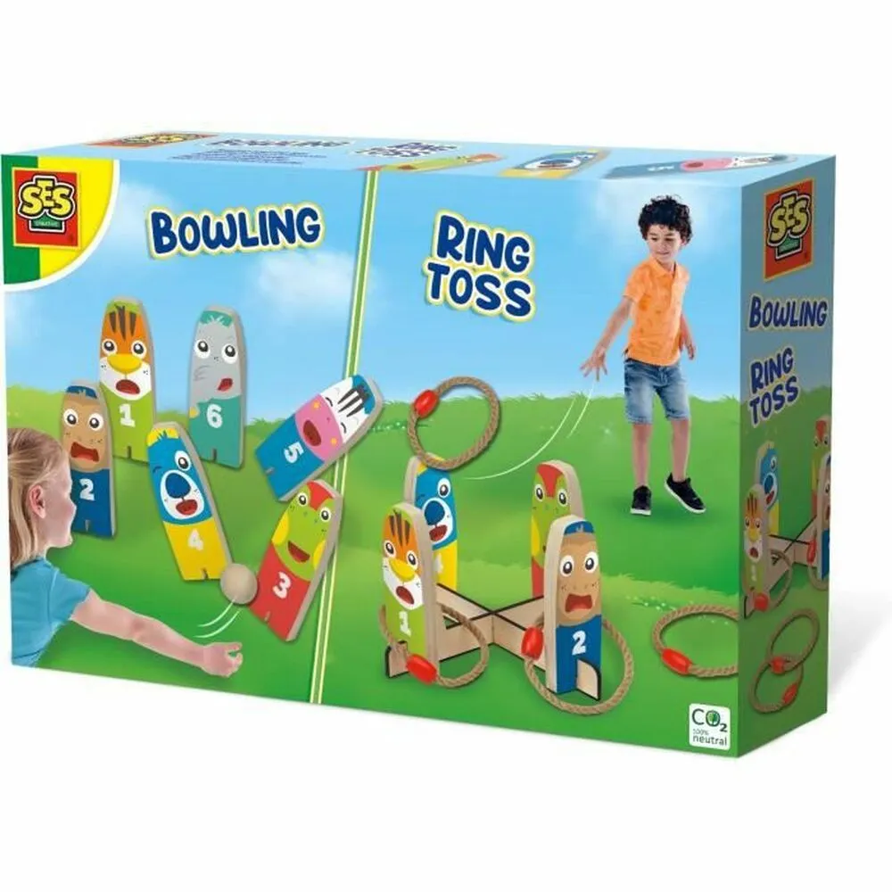 Gioco di abilità SES Creative Bowling and Ring Toss