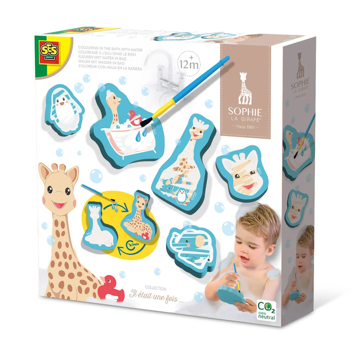 Giocattoli da Bagno SES Creative Sophie La Girafe Colorazione con acqua