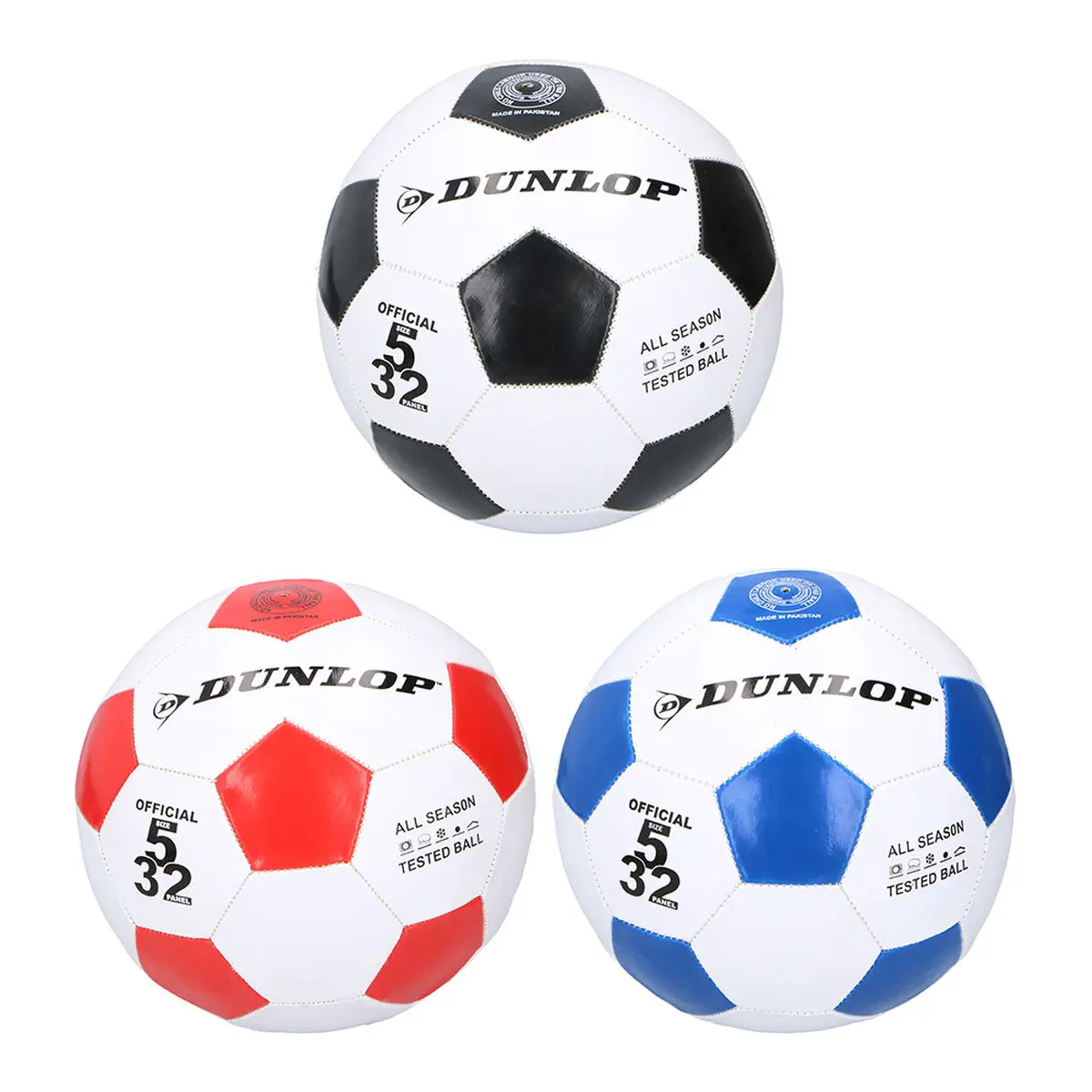 Pallone da Calcio Dunlop Bianco Pelle