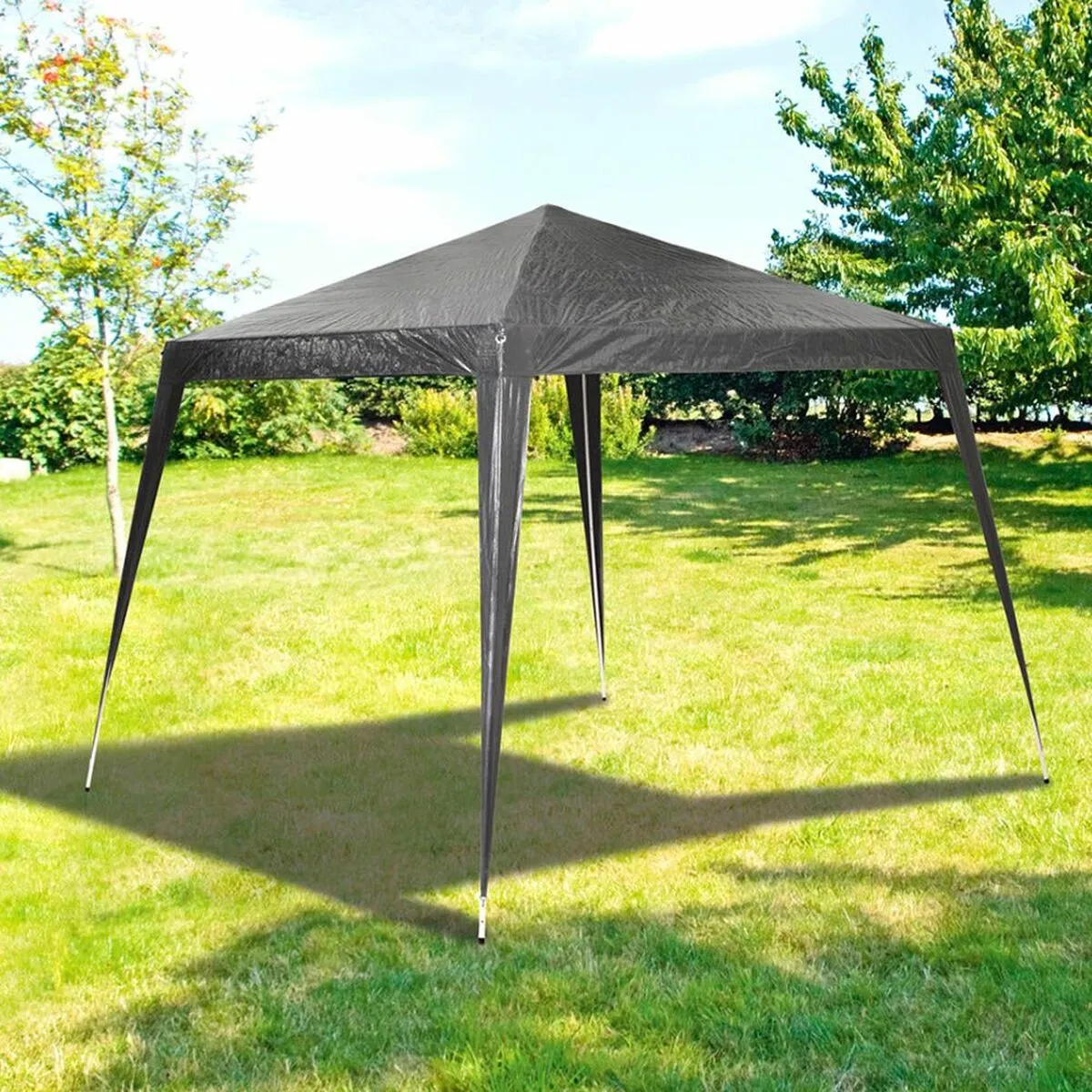 Gazebo Lifetime Impermeabile Polietilene Antracite PVC 300 x 300 x 250 cm