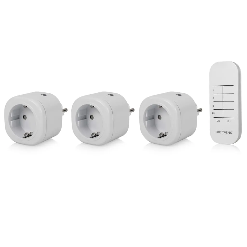 Smartwares Set di Mini Interruttori per Interni 8x5,5x5,5 cm Bianco