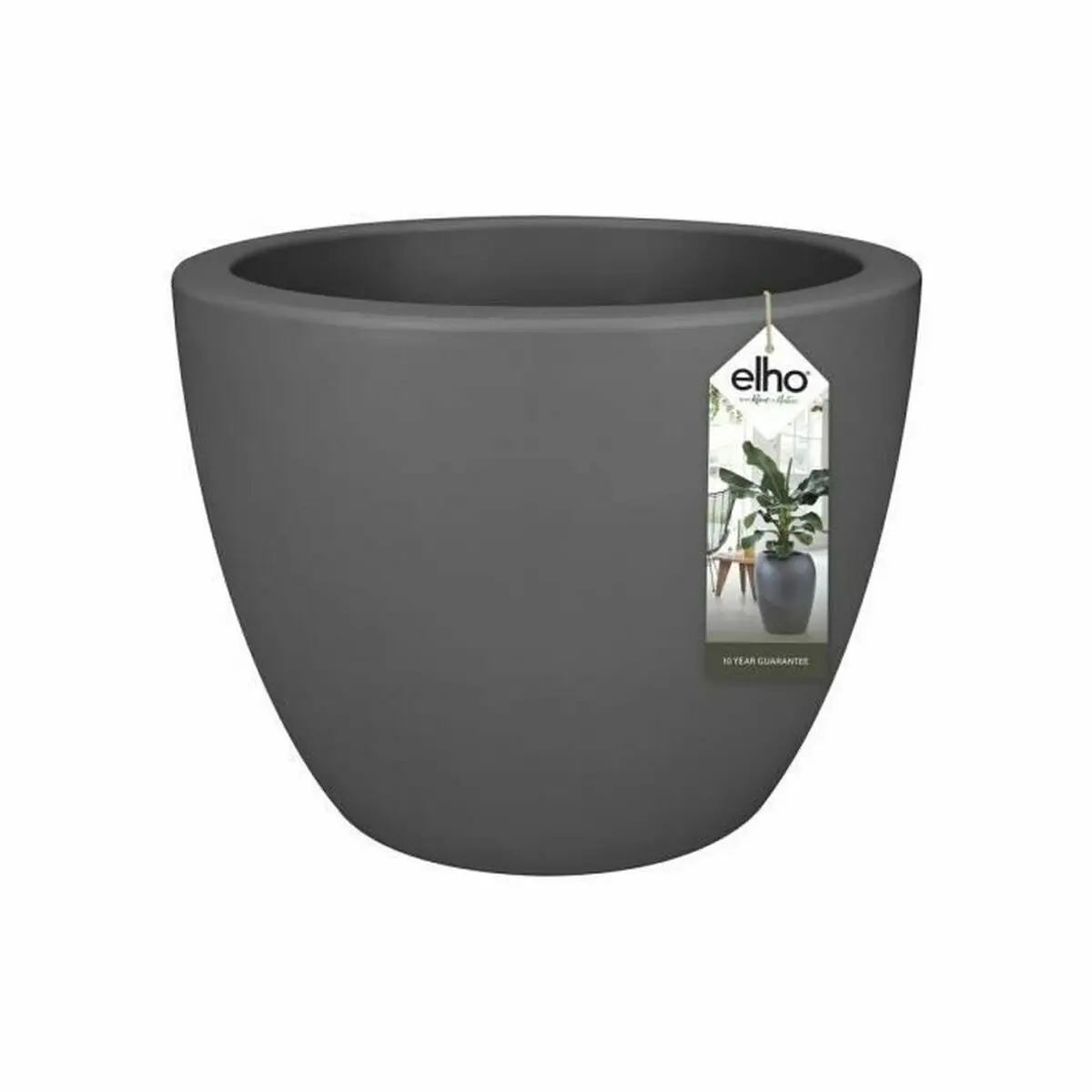 Vaso Elho Antracite Ø 39 cm Plastica Rotondo