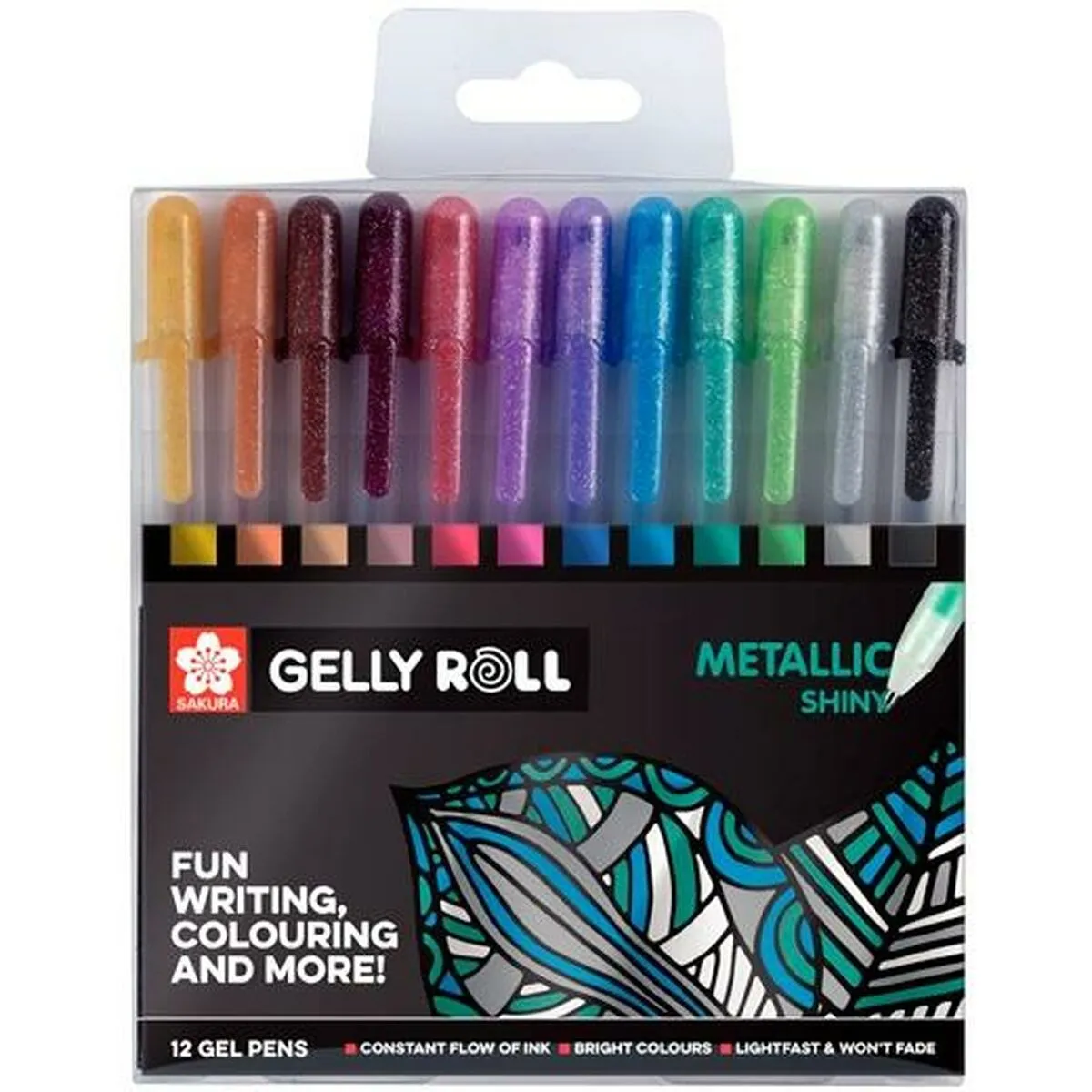 Set di Penne Talens Sakura Gelly Roll Metallic 12 Pezzi