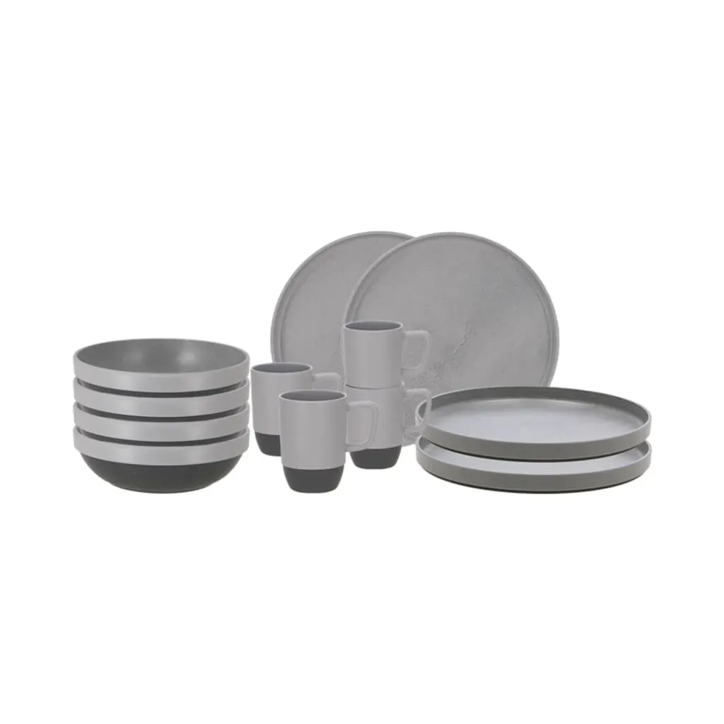 Travellife Set Stoviglie da Campeggio 12 pz Vita Grigio