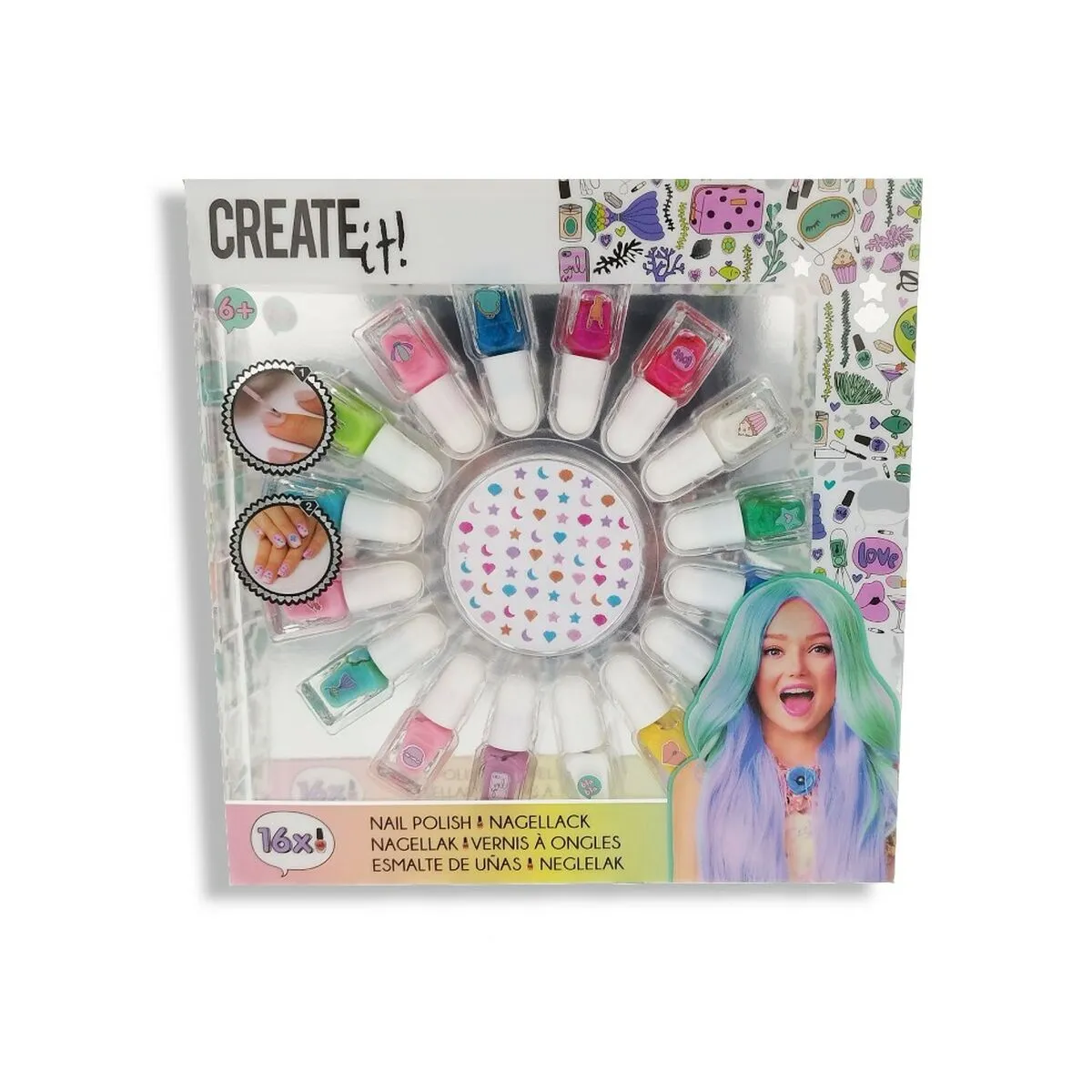 Smalto per unghie Create It 16 Pezzi Set