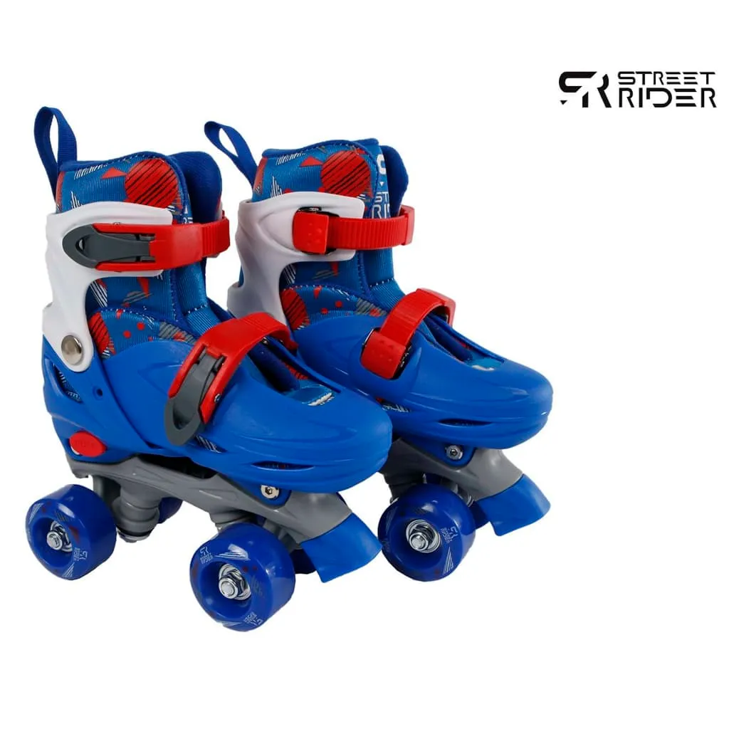 Street Rider Pattini a Rotelle Regolabili 31-34 Blu