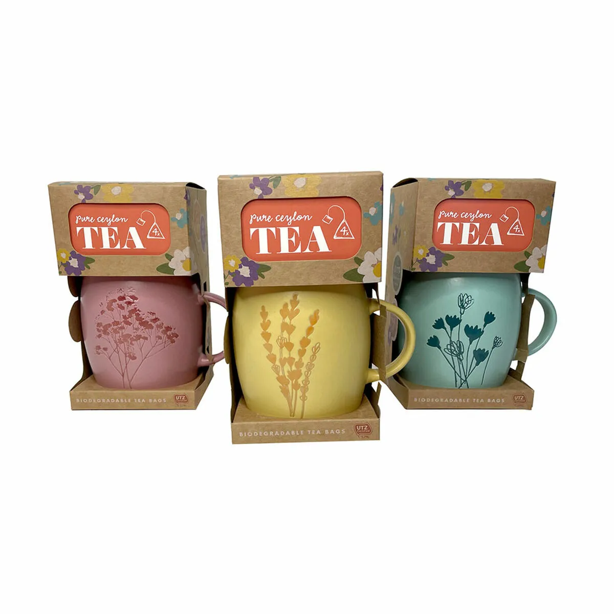 Set Regalo Tazza Mug Fiori (2 Pezzi)