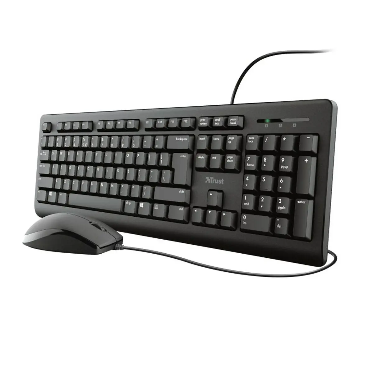 Tastiera e Mouse Trust 23970 Nero Qwerty US