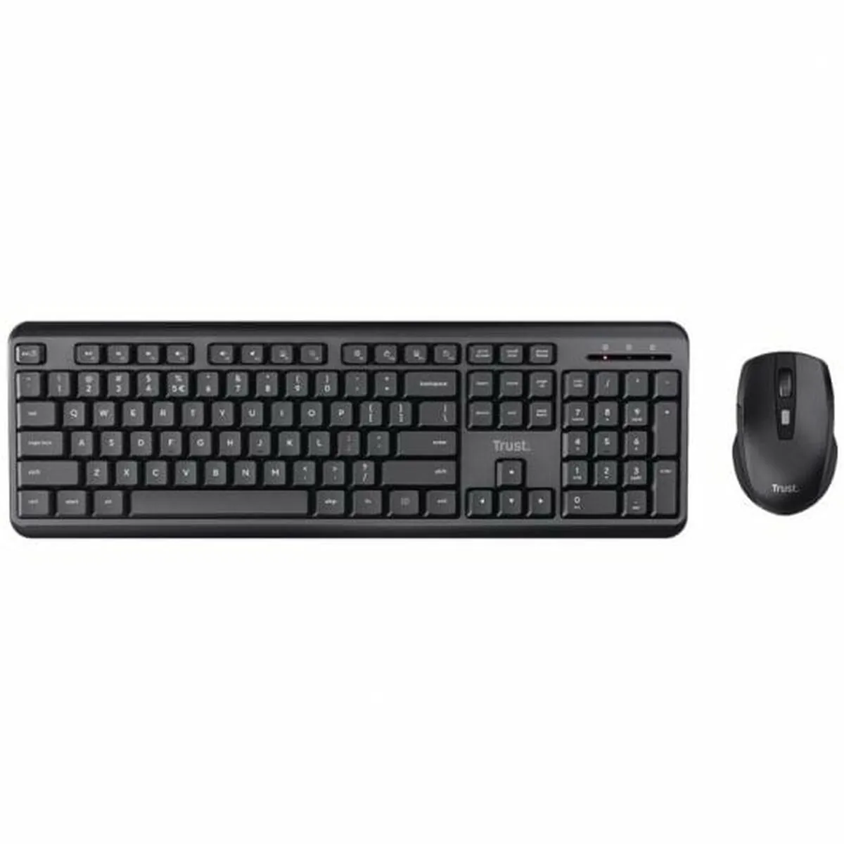 Tastiera e Mouse Wireless Trust Ymo Qwerty in Spagnolo Nero