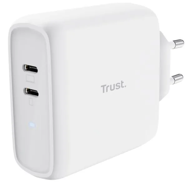 MAXO 65W 2P USB-C CHARGER WHT