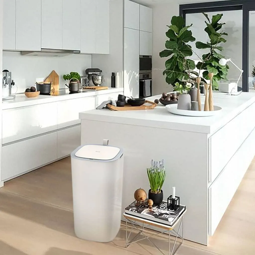 EKO Pattumiera con Sensore Smart Morandi 30 L Bianca