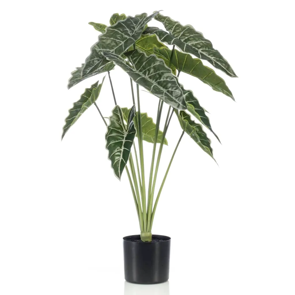 Emerald Alocasia Artificiale in Vaso 80 cm