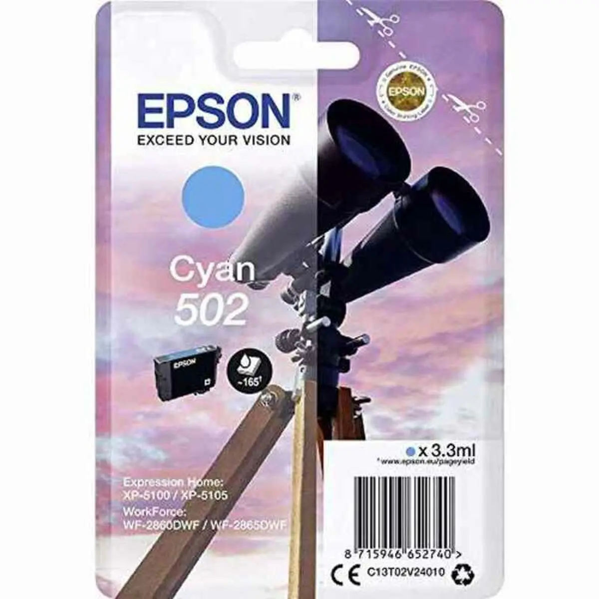 Cartuccia ad Inchiostro Originale Epson Singlepack Cyan 502 Ink Ciano