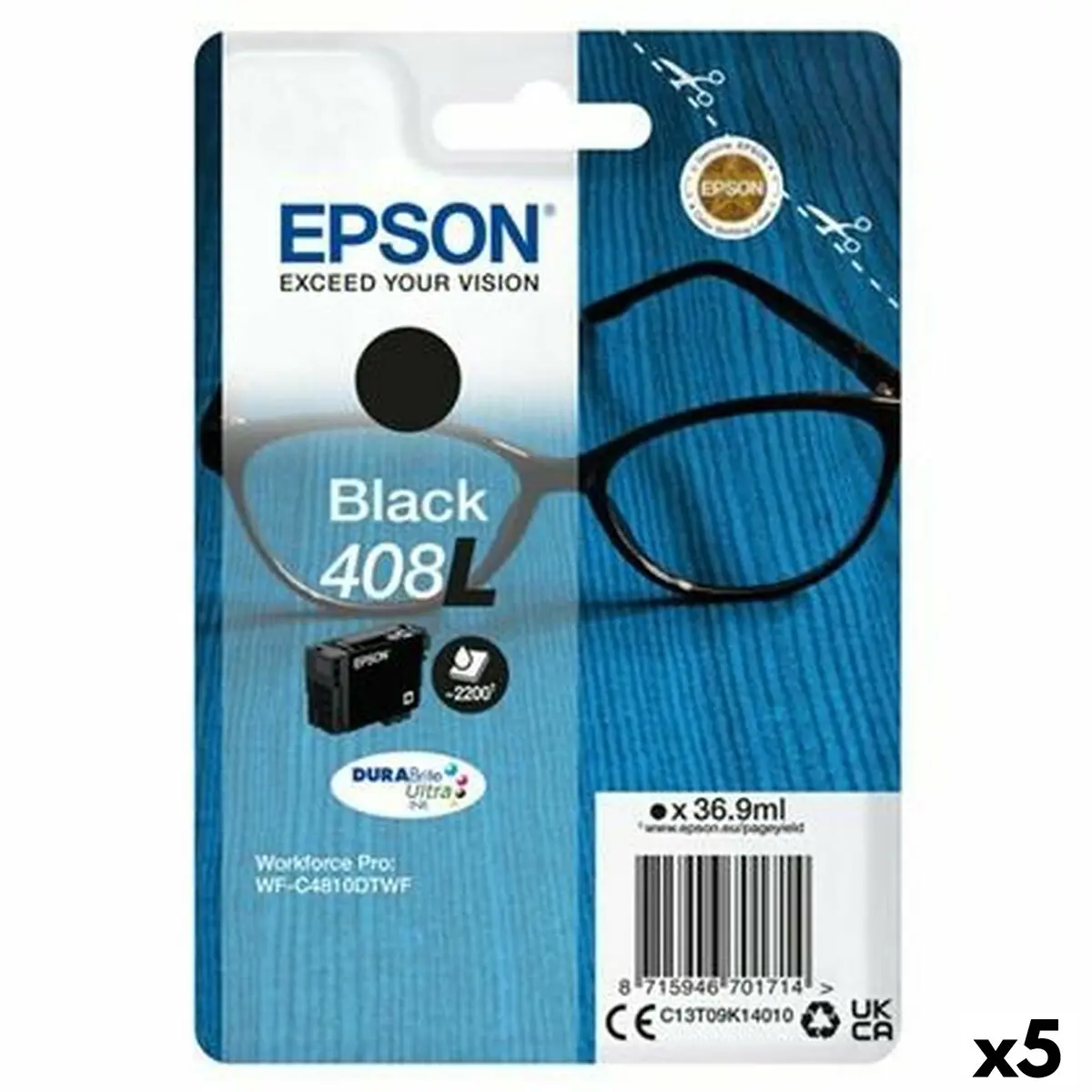 Cartuccia ad Inchiostro Originale Epson WF-C4810DTWF Nero (5 Unità)