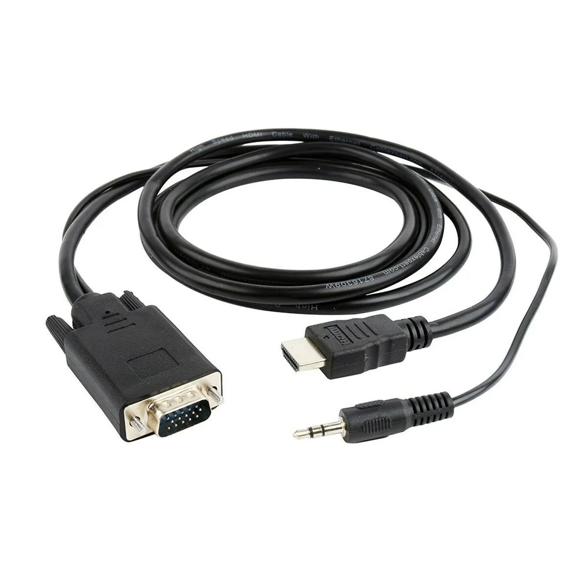 Adattatore VGA con HDMI con Audio GEMBIRD A-HDMI-VGA-03-6 Nero 1,8 m