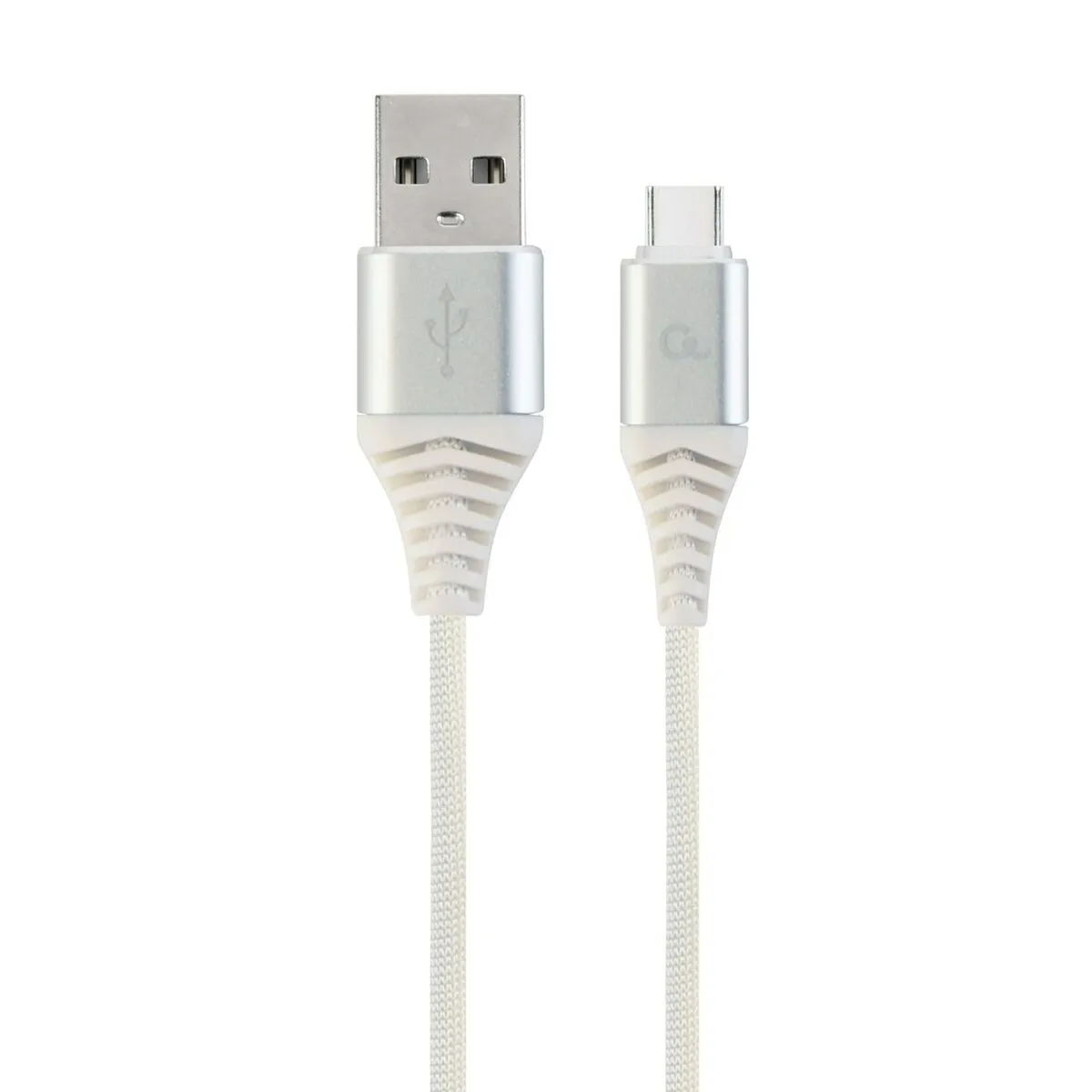 Cavo USB A con USB C GEMBIRD CC-USB2B-AMCM-1M-BW2 Bianco Argentato 1,8 m