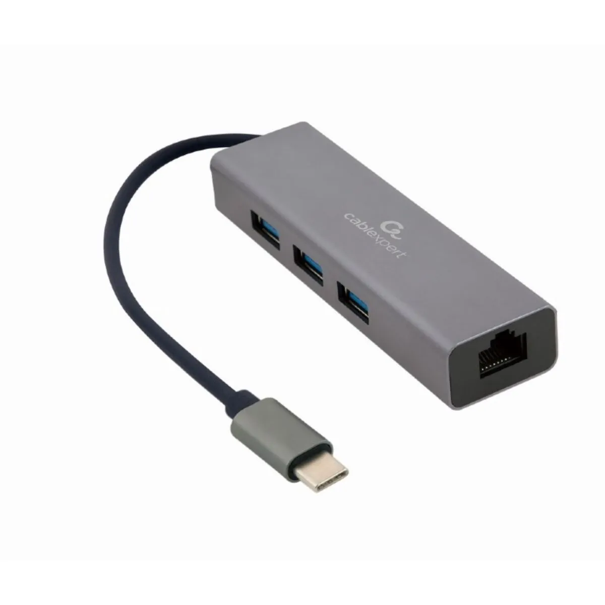 Hub USB GEMBIRD A-CMU3-LAN-01 Grigio