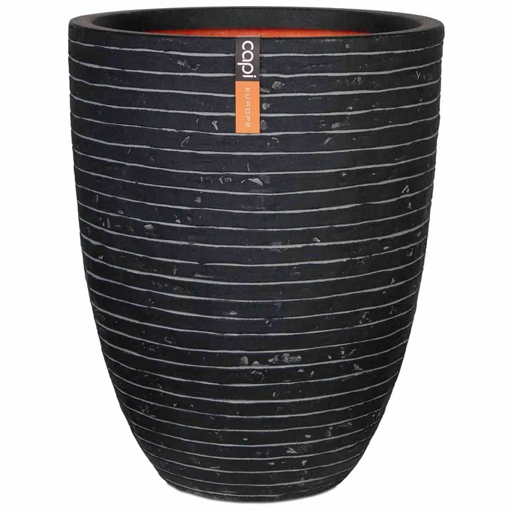 Capi Vaso Nature Row Elegante Basso 36x47 cm Antracite PKRWZ782