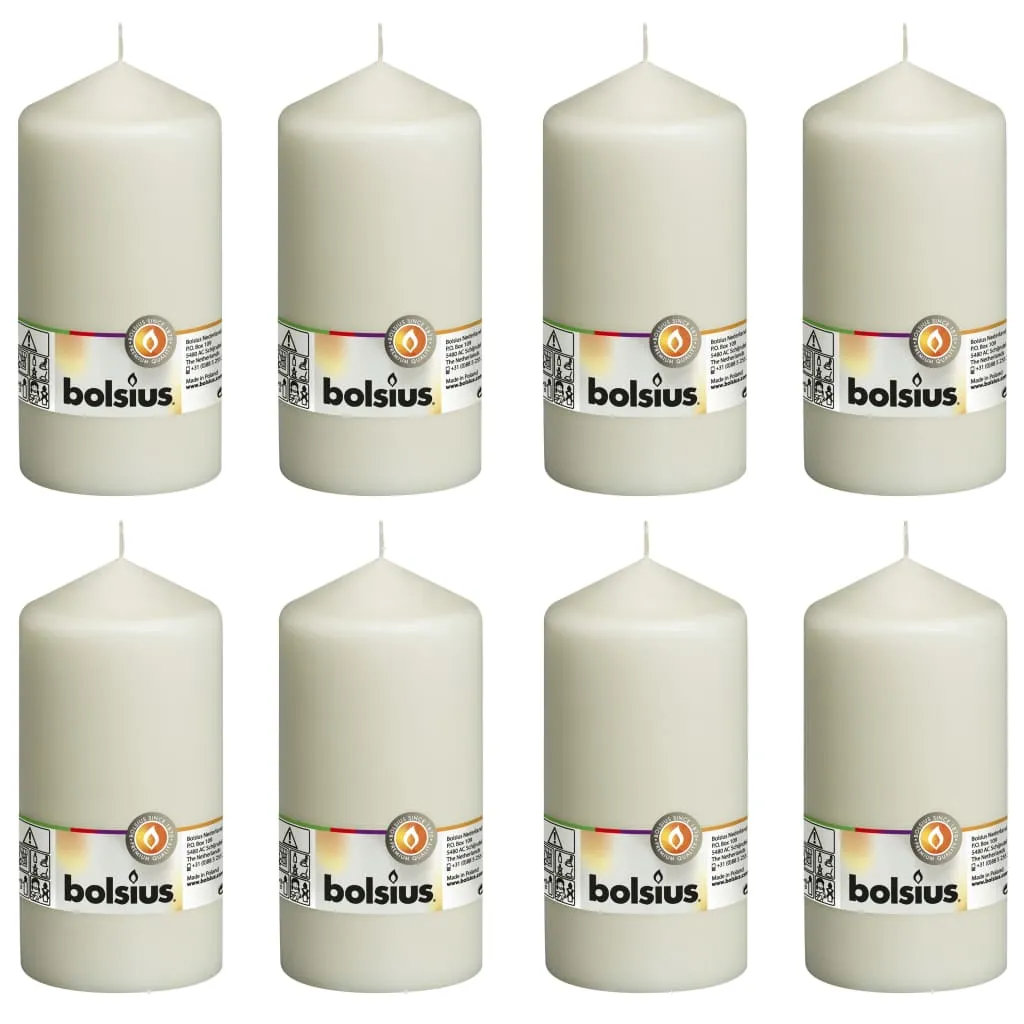 Bolsius Candele Moccoli 8 pz 150x78 mm Avorio