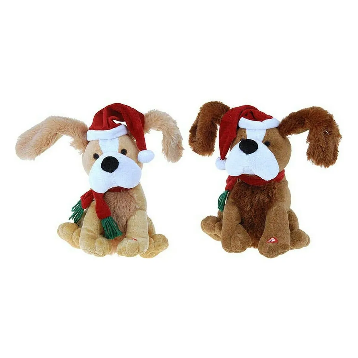 Cagnolino di Peluche Natale Movimento con suono 18,5 x 28 x 25 cm