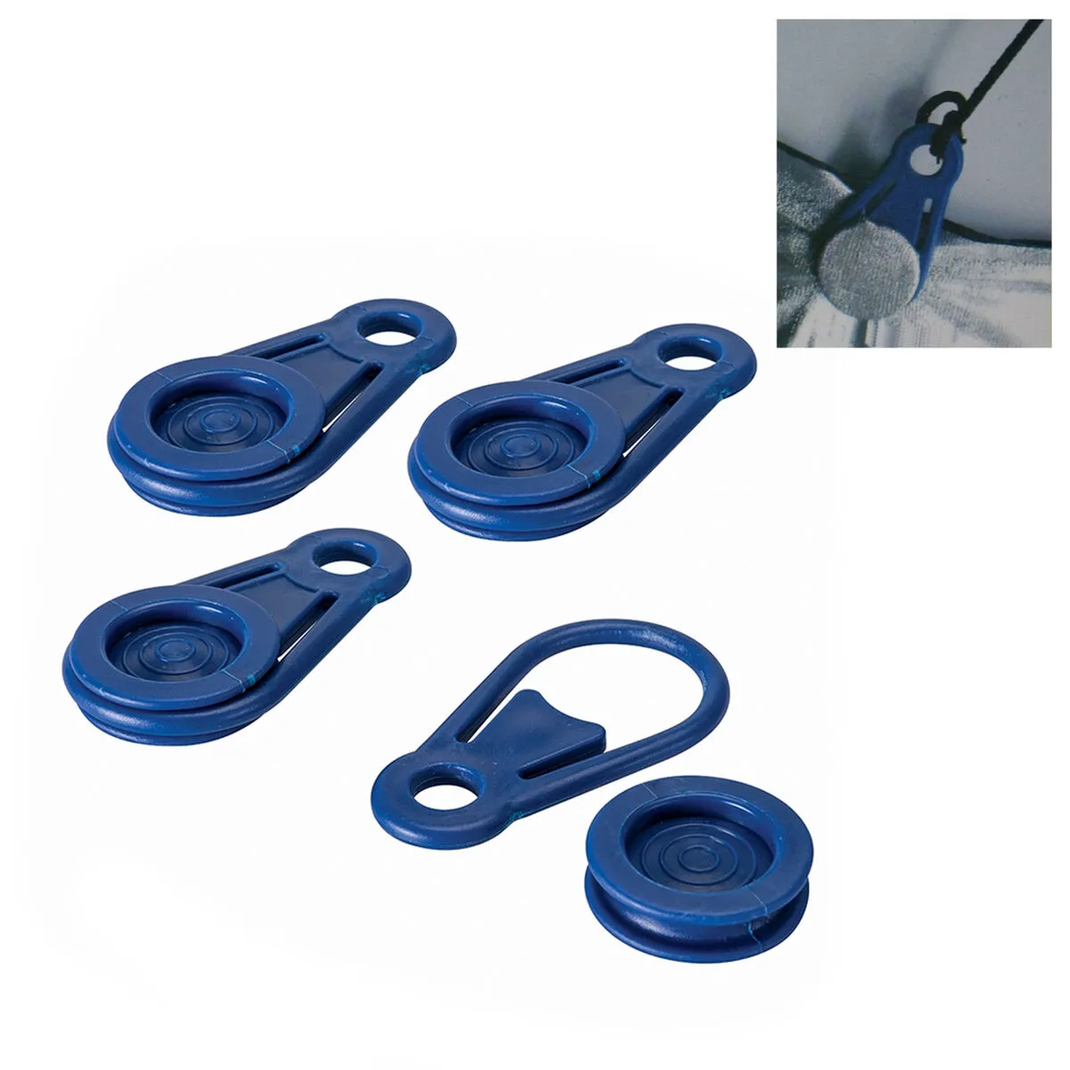 Set di morsetti per tende e teloni Bensontools Clip Azzurro 6 Unità Ø 0,44 x 8,3 cm