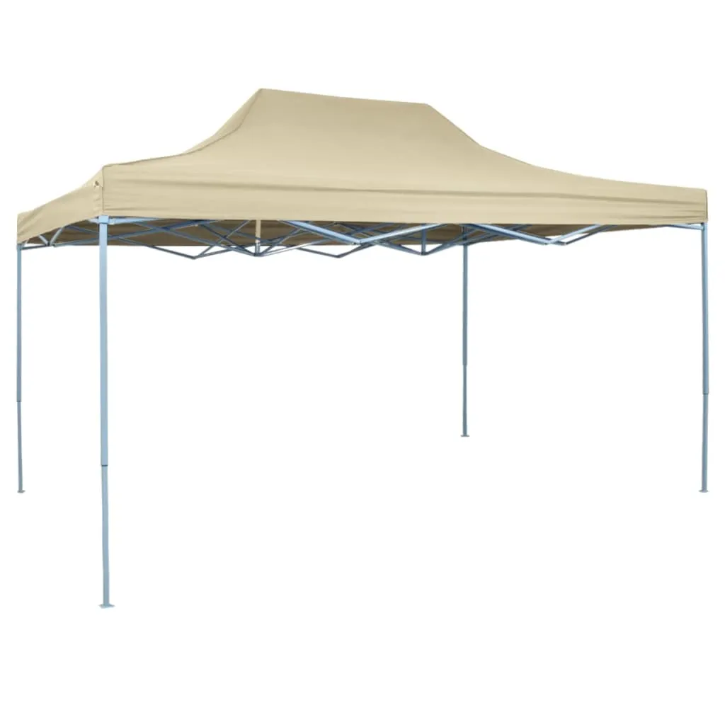 vidaXL Tenda Pieghevole Pop-Up 3x4,5 m Bianco Crema