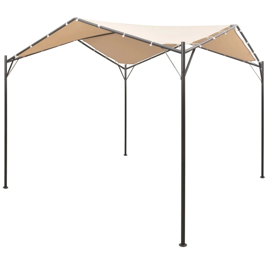 vidaXL Gazebo Padiglione Tenda Tettoia 4x4 m in Acciaio Beige