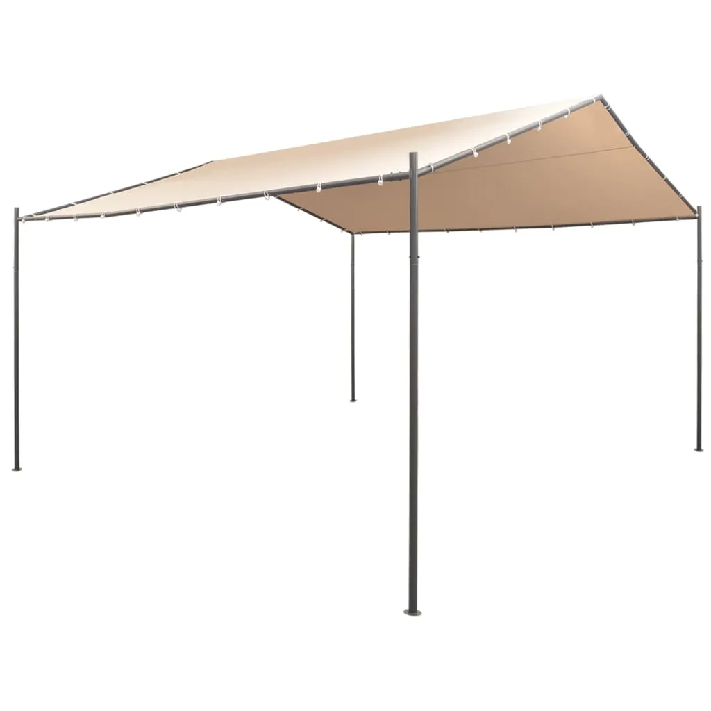 vidaXL Gazebo Padiglione Tenda Tettoia 4x4 m in Acciaio Beige