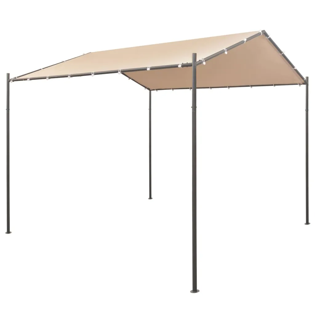 vidaXL Gazebo Padiglione Tenda Tettoia 3x3 m Acciaio Beige