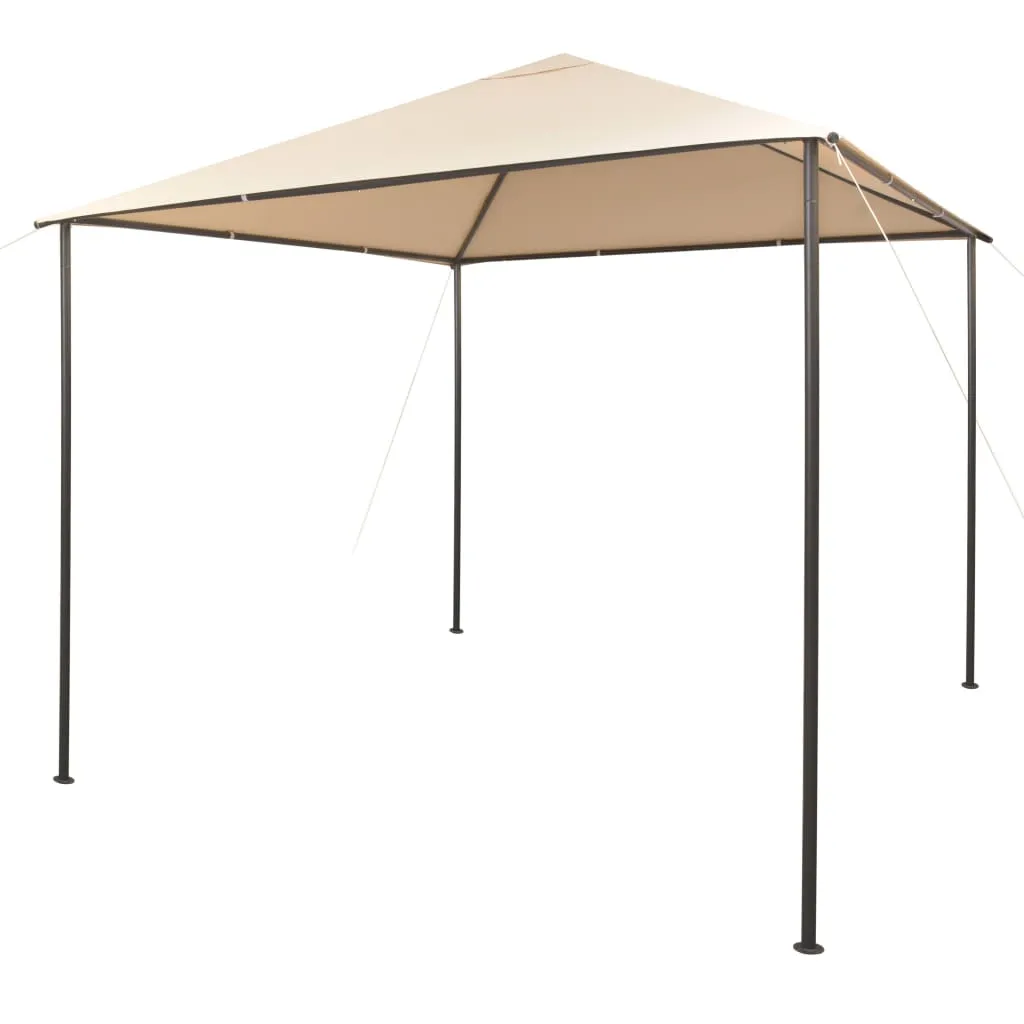 vidaXL Gazebo Padiglione Tenda Tettoia 3x3 m Acciaio Beige