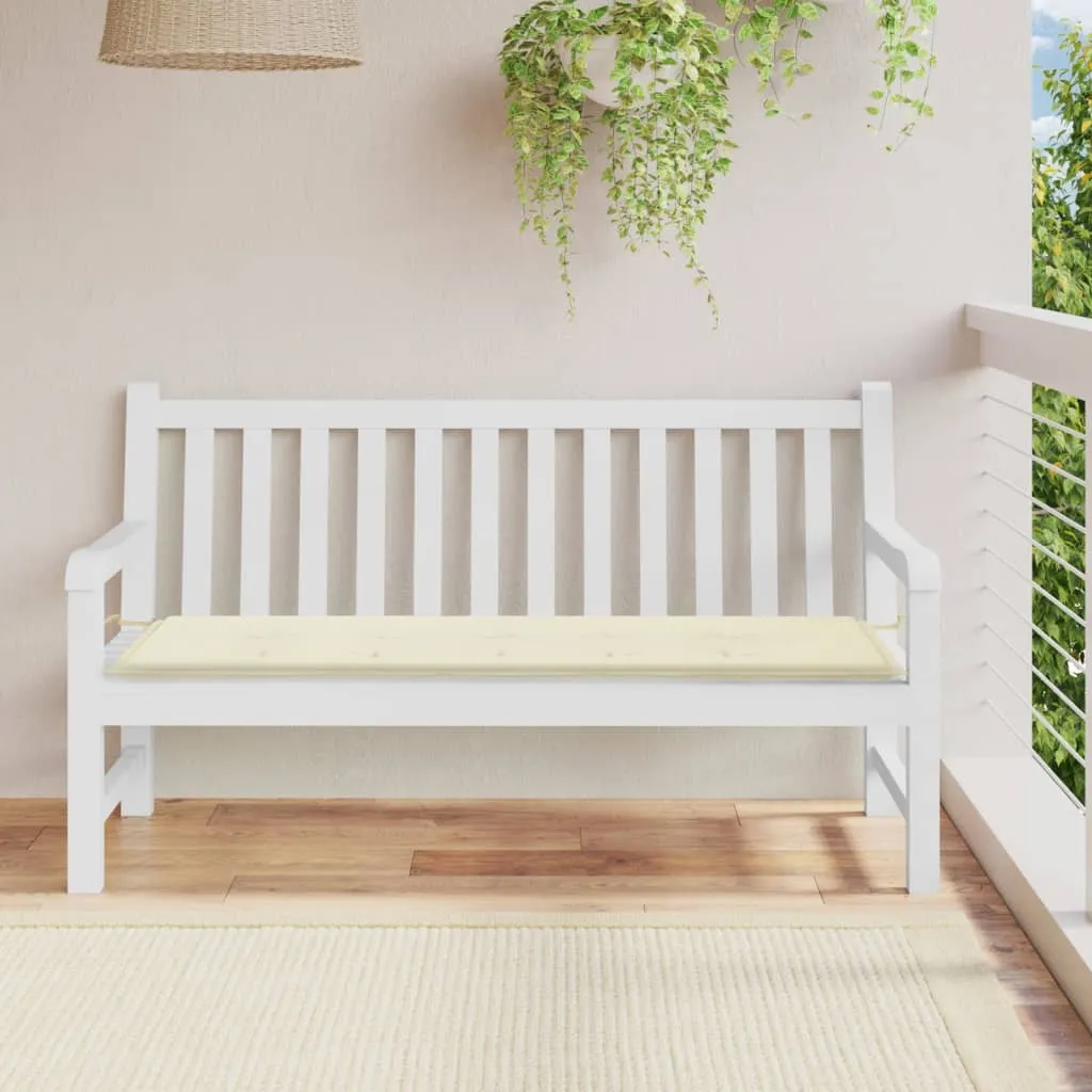 vidaXL Cuscino per Panca Crema 150x50x3 cm in Tessuto Oxford