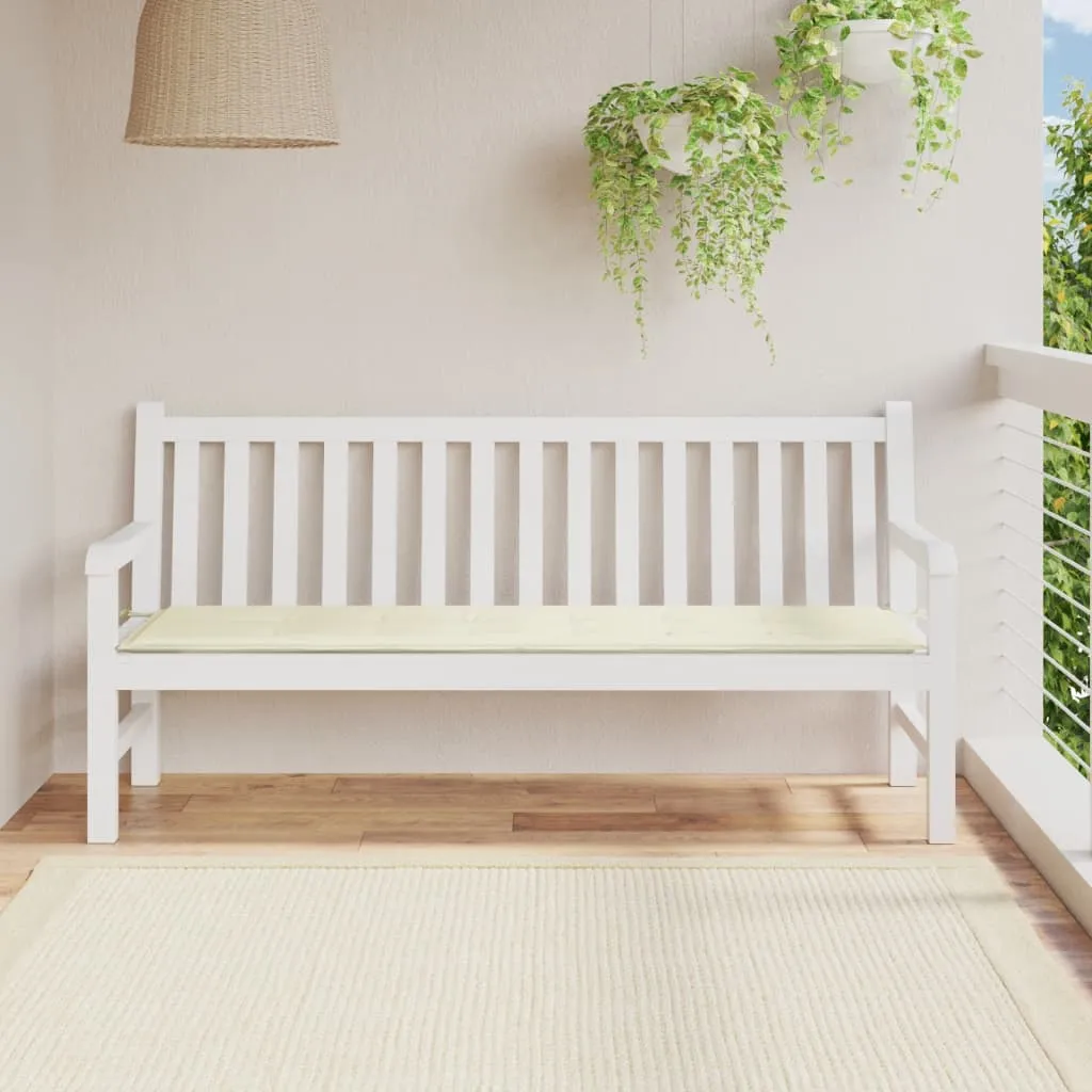 vidaXL Cuscino per Panca Crema 180x50x3 cm in Tessuto Oxford