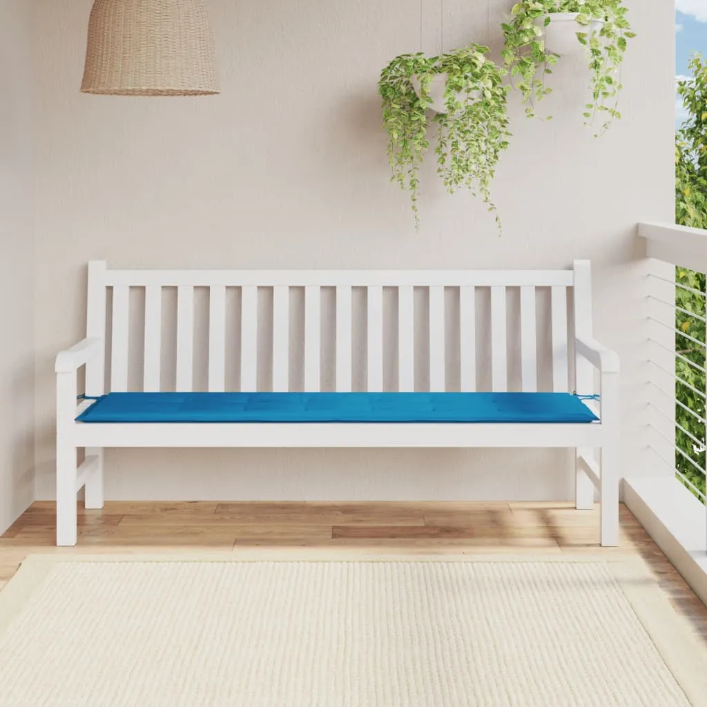 vidaXL Cuscino per Panca Blu 180x50x3 cm in Tessuto Oxford