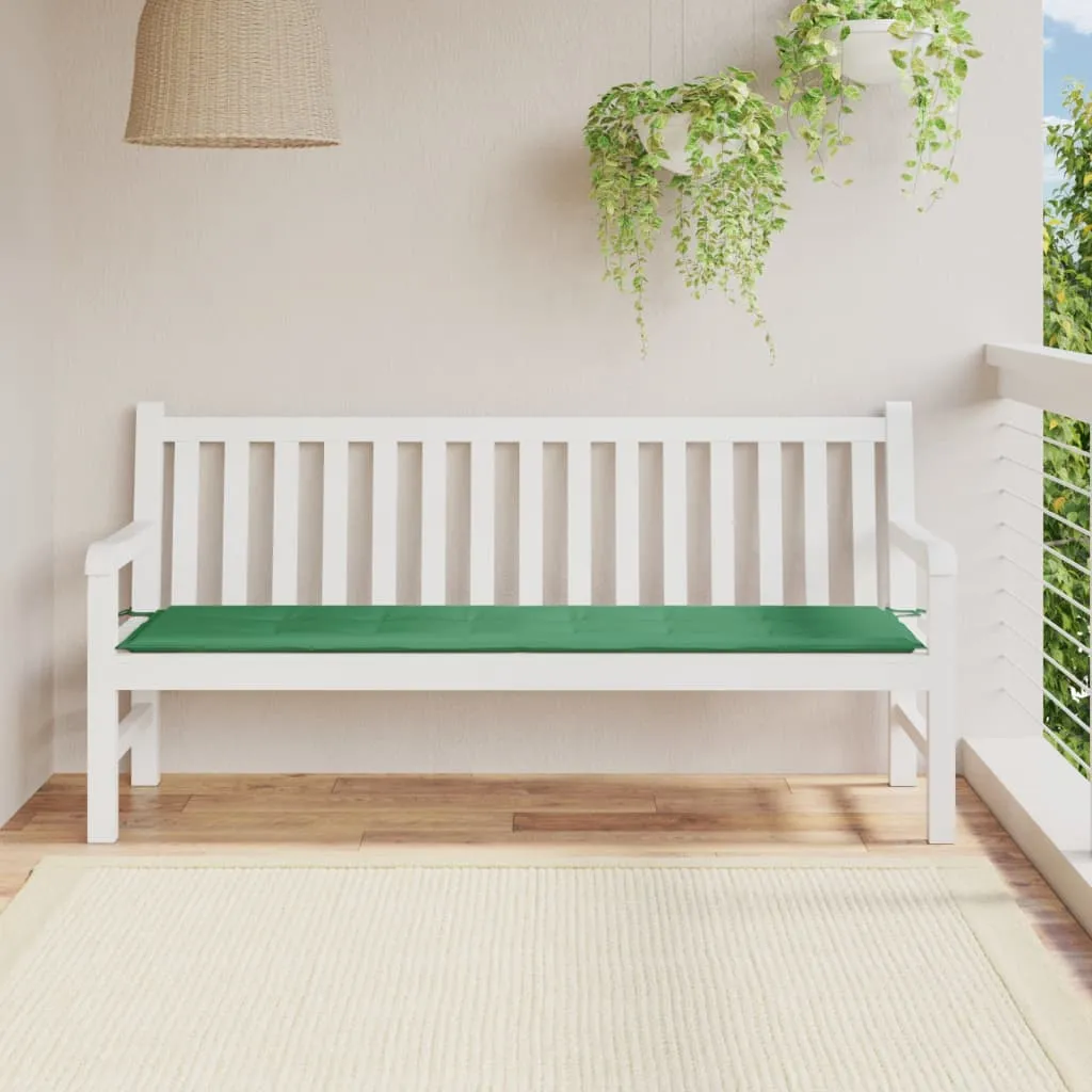 vidaXL Cuscino per Panca Verde 180x50x3 cm in Tessuto Oxford