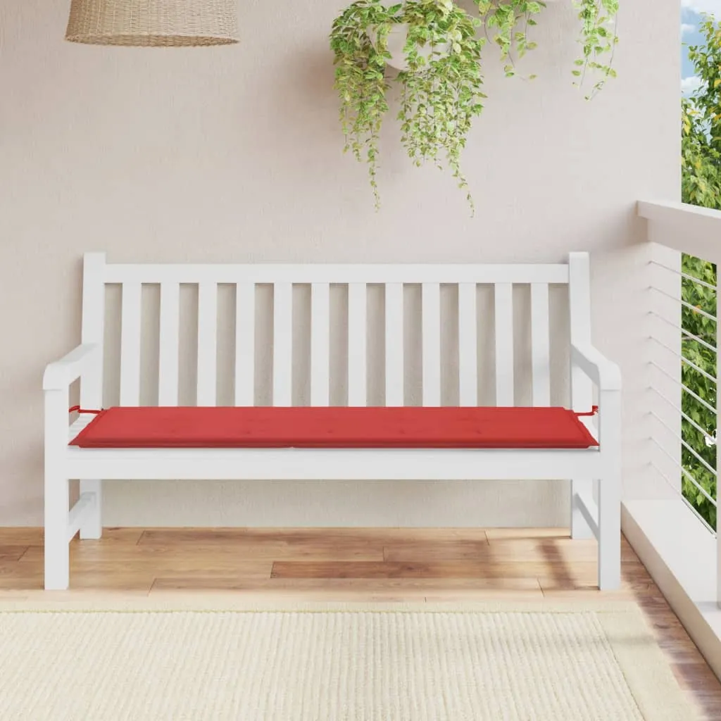 vidaXL Cuscino per Panca Rosso 150x50x3 cm in Tessuto Oxford