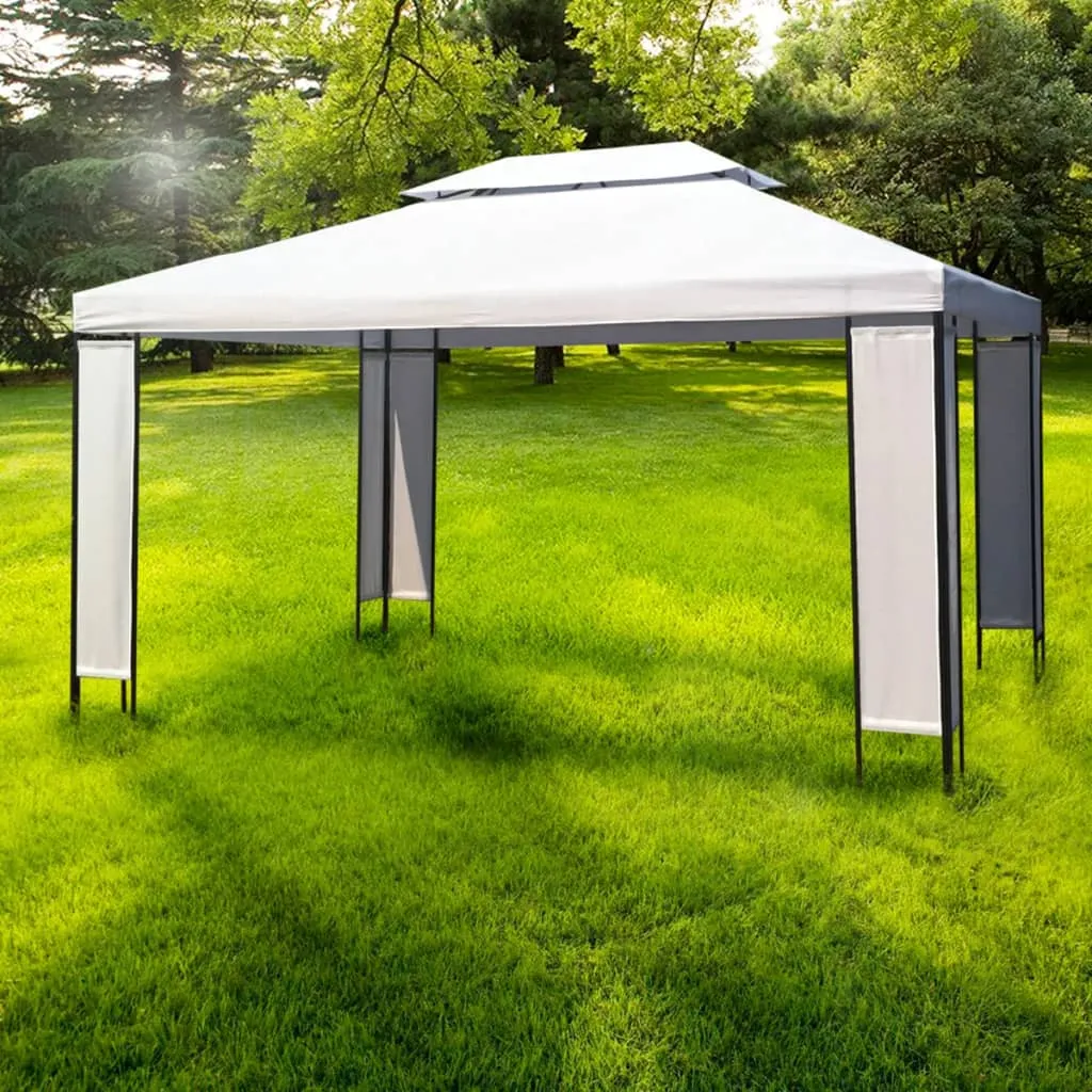 vidaXL Gazebo Bianco 3x4 m