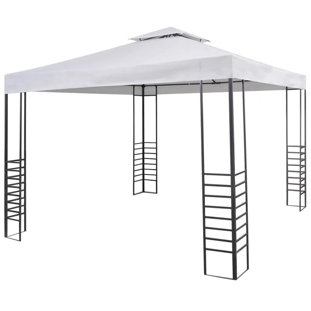 vidaXL Gazebo da Giardino 3x3 m Bianco