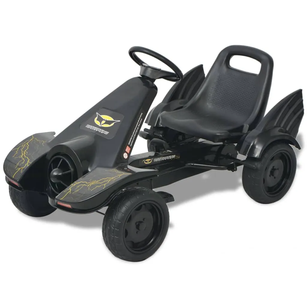 vidaXL Go Kart a pedali con seduta regolabile nero