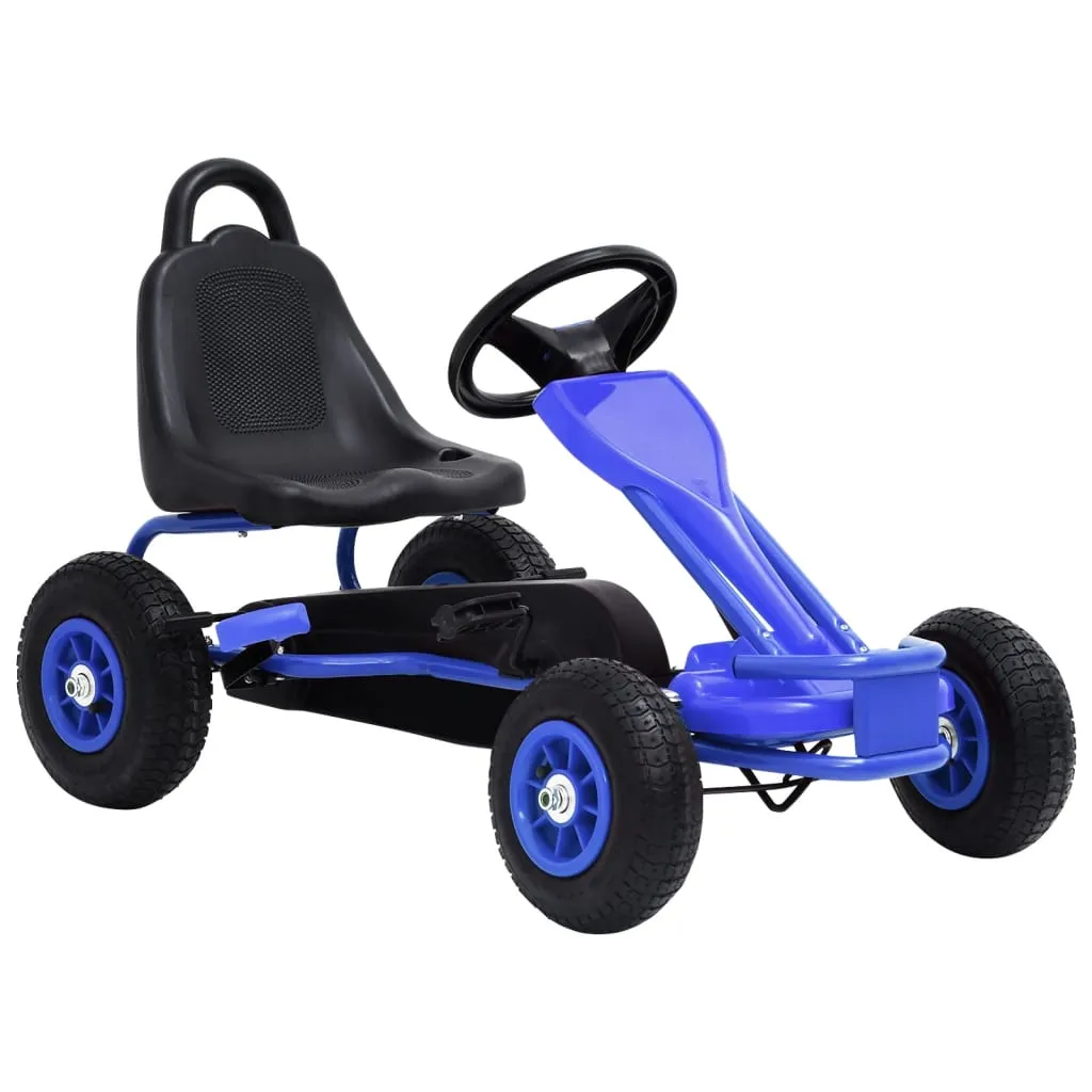 vidaXL Go Kart a Pedali con Pneumatici Blu