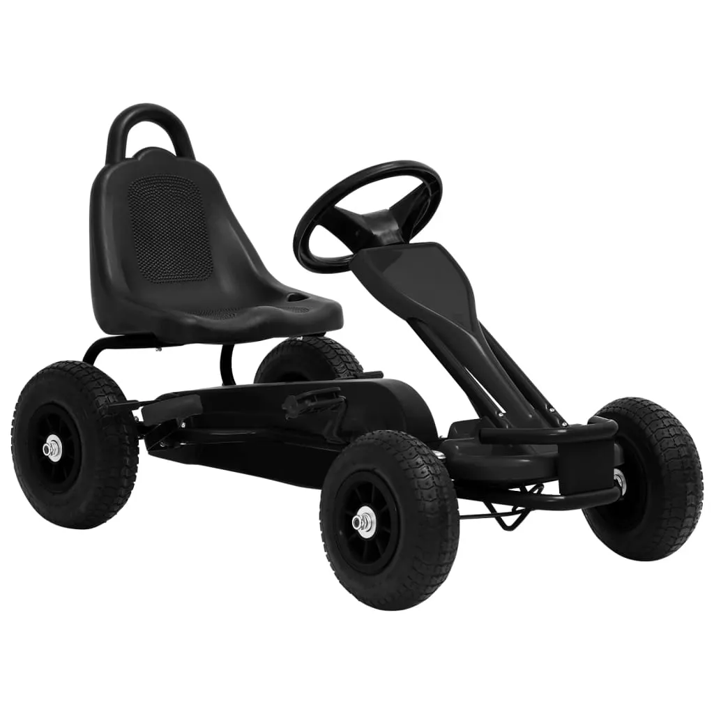 vidaXL Go Kart a Pedali con Pneumatici Nero