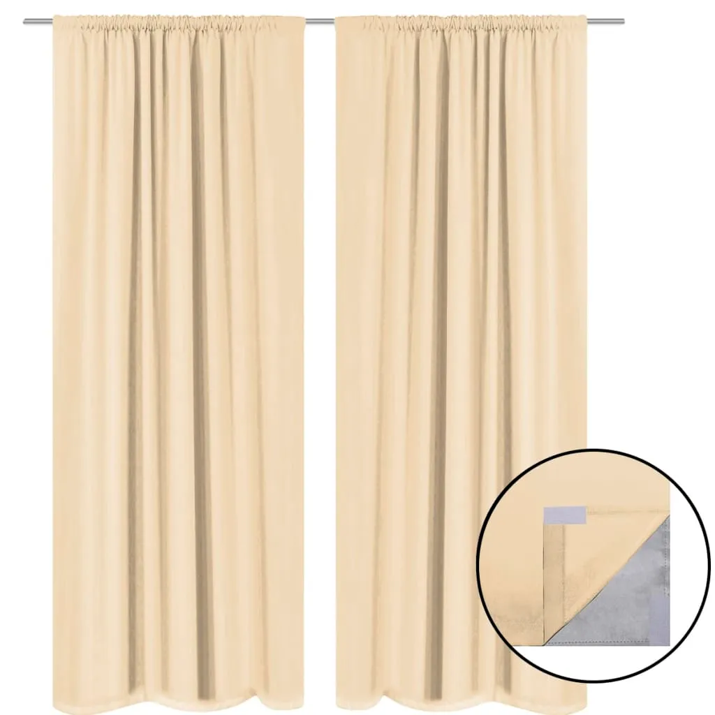 vidaXL Tende Oscuranti a Doppio Strato 2 pz 140x245 cm Beige