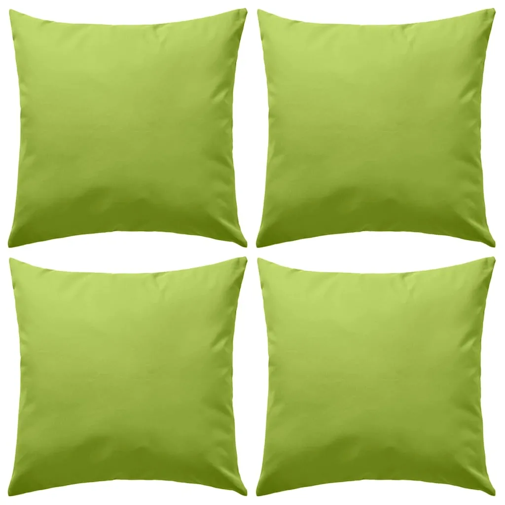 vidaXL Cuscini da Esterno 4 pz 45x45 cm Verde Mela