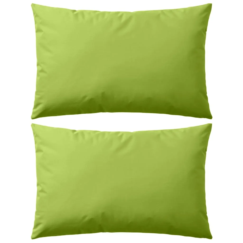 vidaXL Cuscini da Esterno 2 pz 60x40 cm Verde Mela